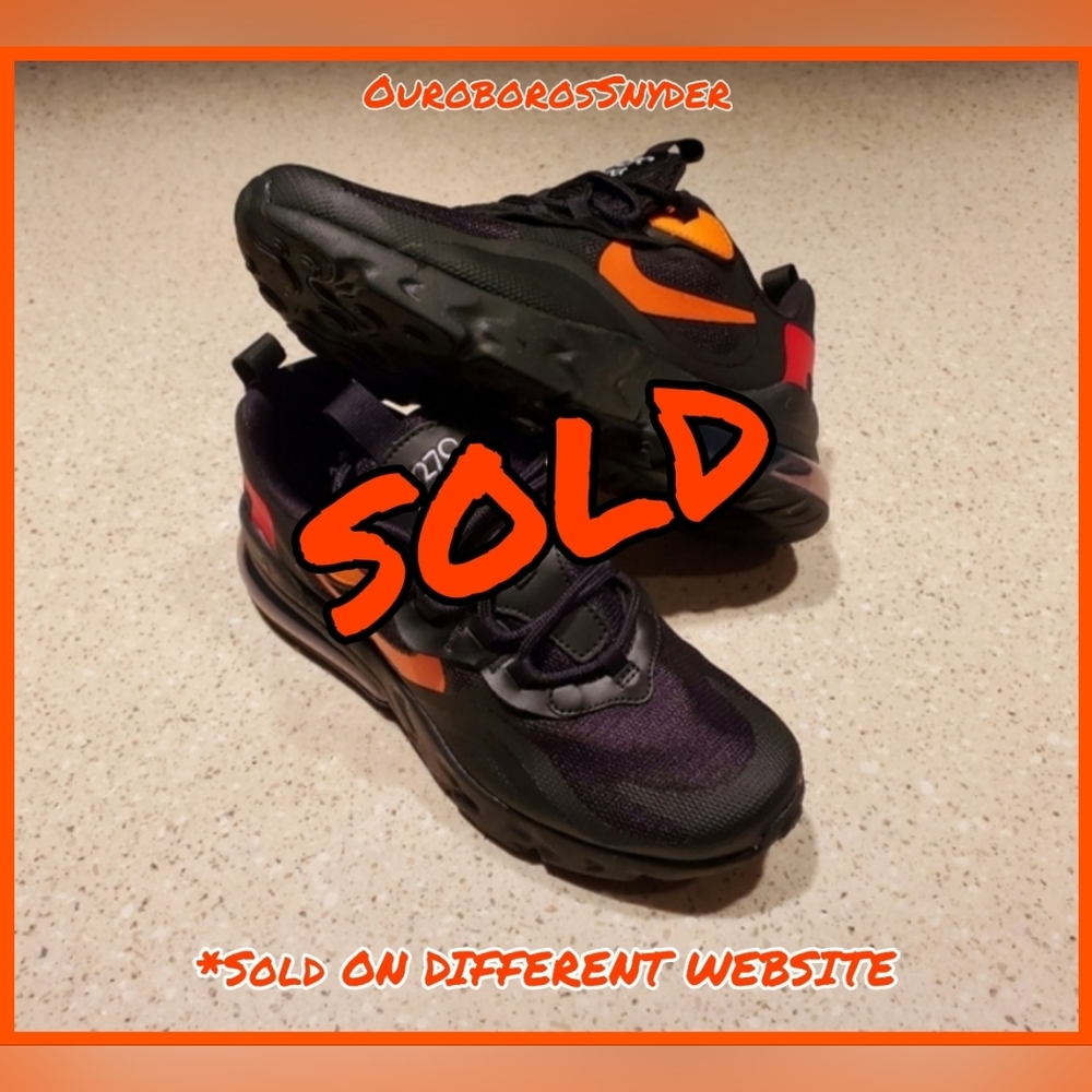 🆕️ NEW Nike Air Max 270 React 'Black Magma Orange' 🍊